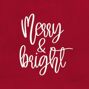 Merry and Bright Svg Png Eps Pdf Files, Merry and Bright Png, Merry and Bright Svg Cut File, Cricut Silhouette