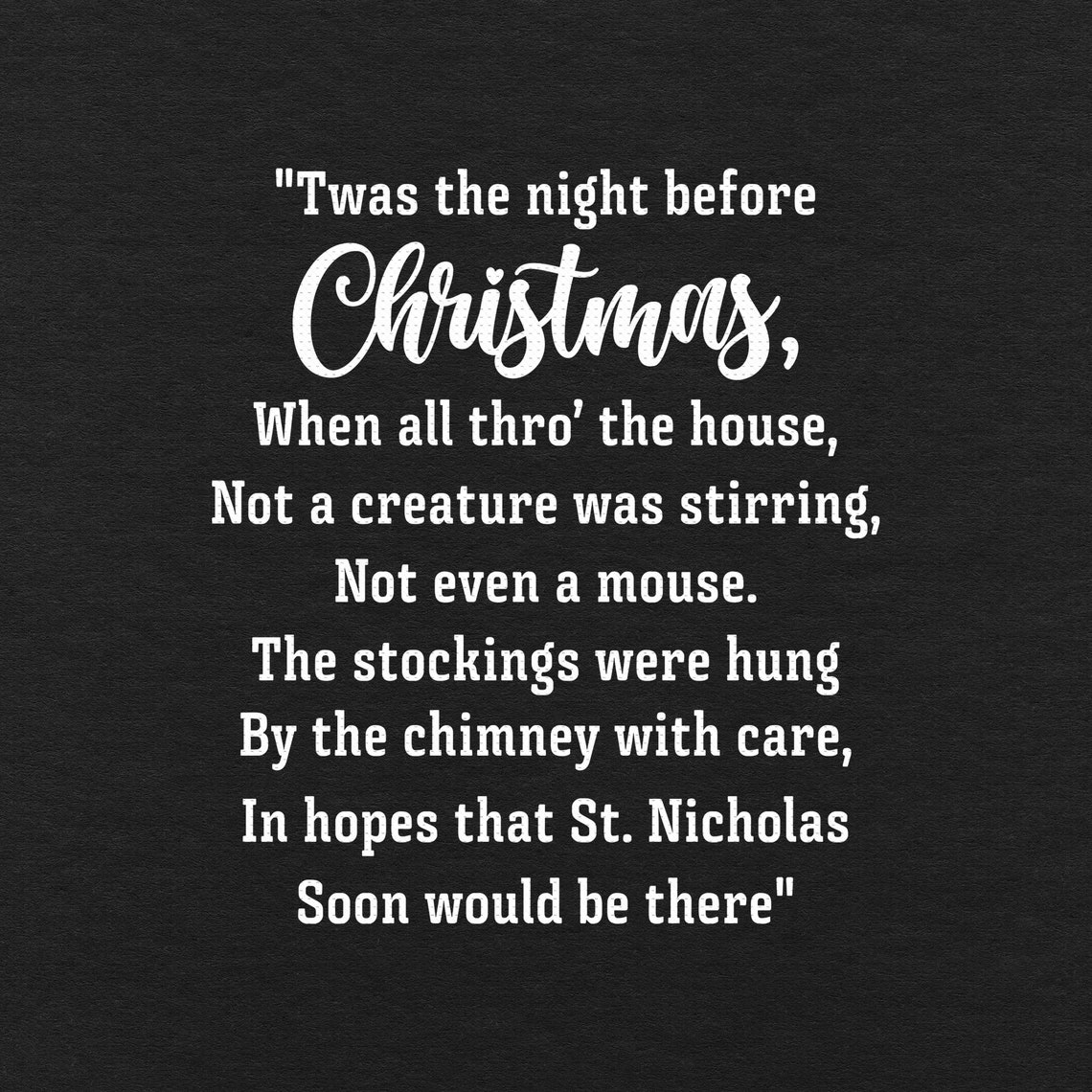 Twas the Night Before Christmas Svg Png Eps Pdf Files  Etsy