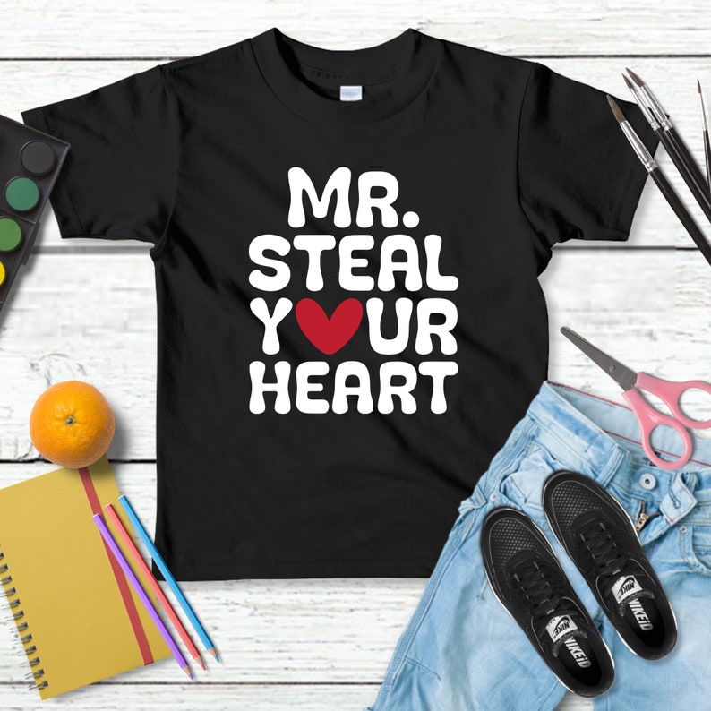Mr Steal Your Heart Svg Png Eps Pdf Files Boy Valentine Svg | Etsy