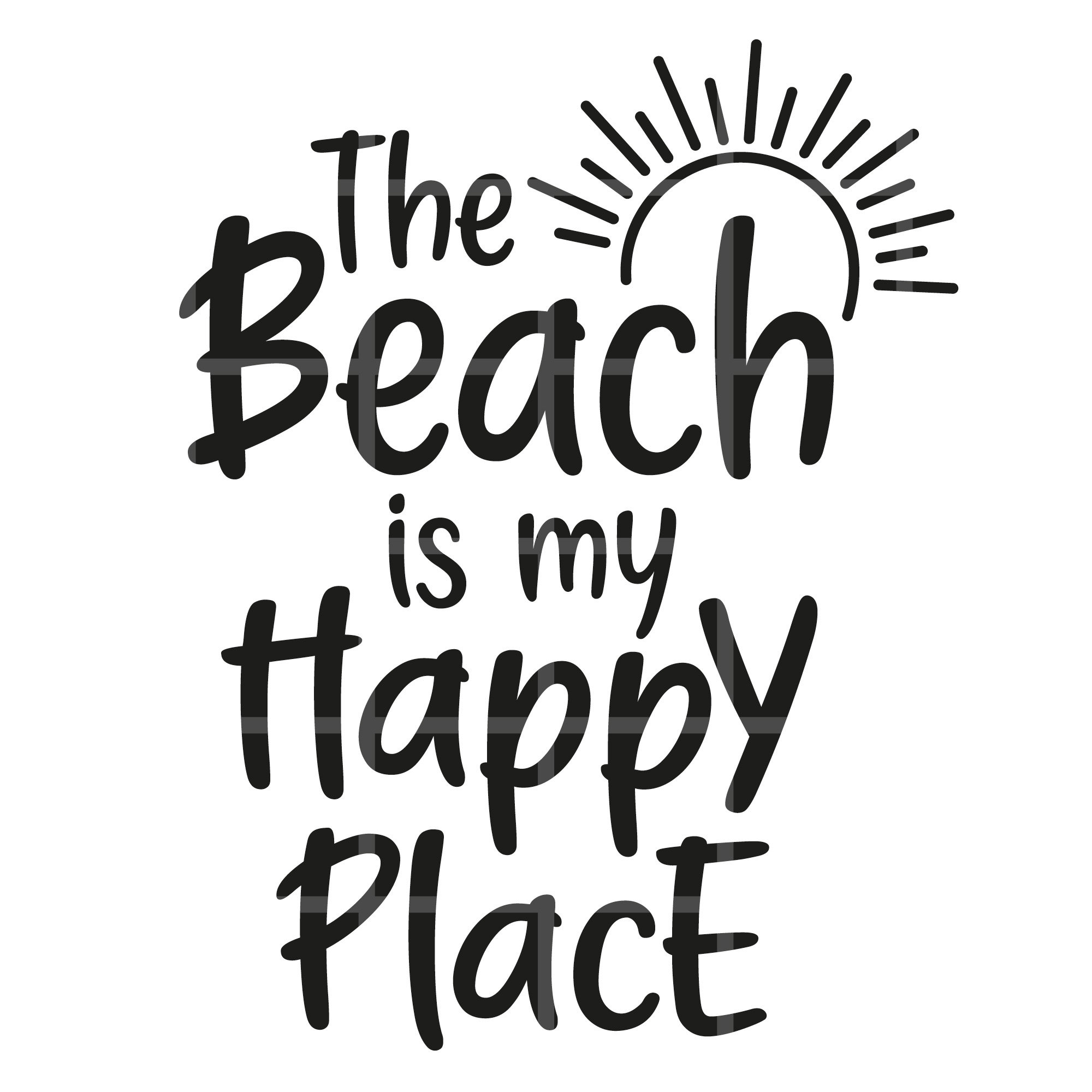 The Beach Is My Happy Place Svg Summer Svg Beach Svg Sunset Svg Png ...