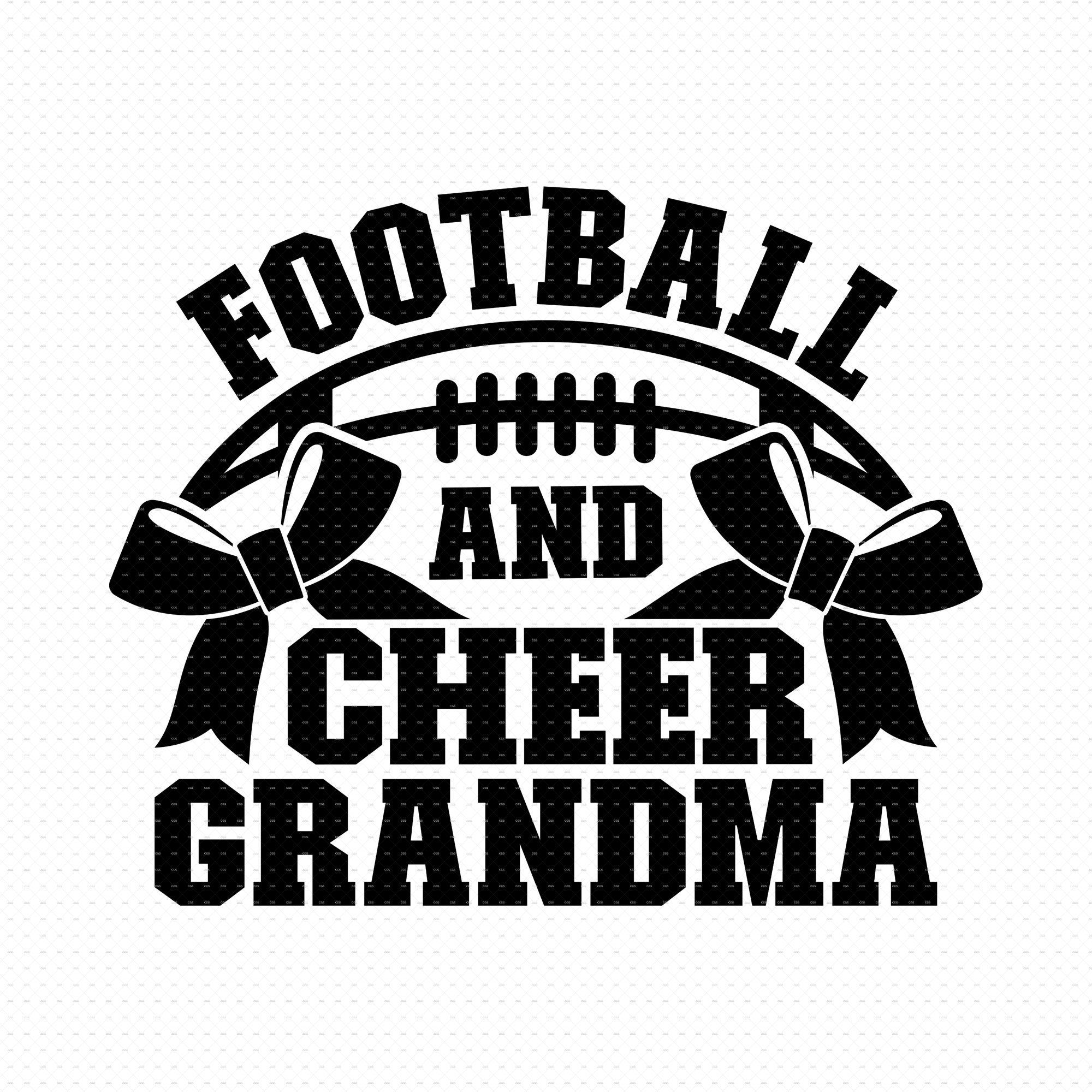 Football and Cheer Grandma Svg Png Eps Pdf Files Football Etsy UK