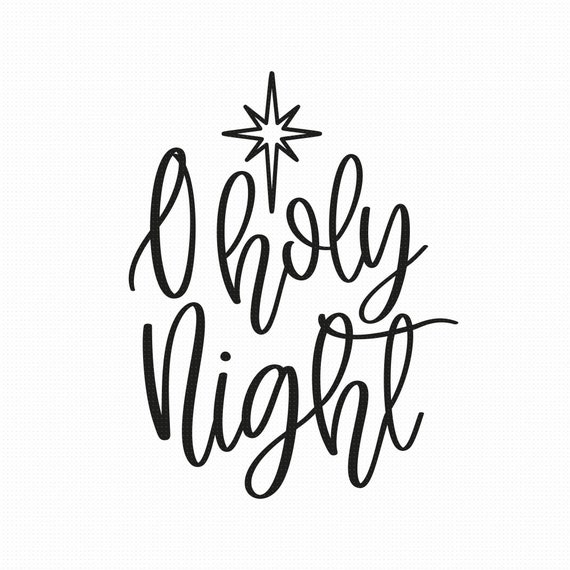 O Holy Night Lyrics Clipart Graphic by blursbyai · Creative Fabrica