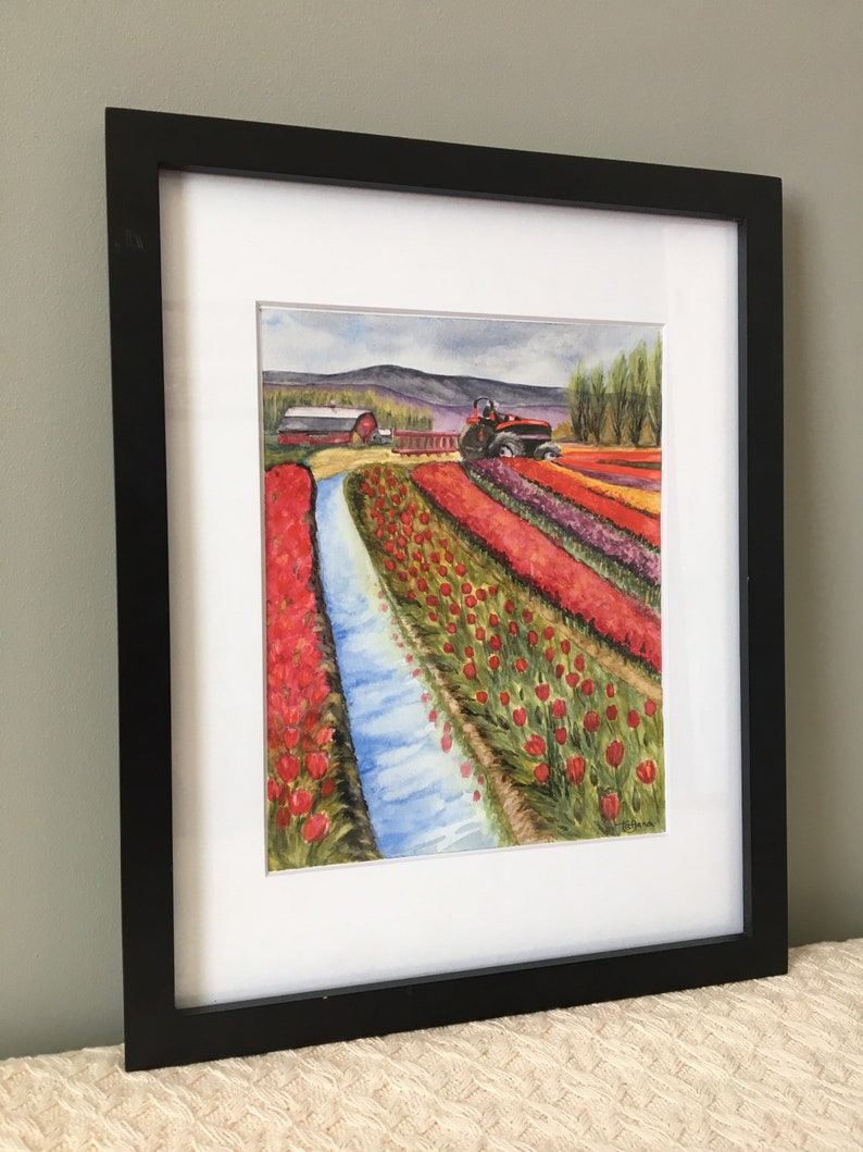 Tulip Farm Watercolor