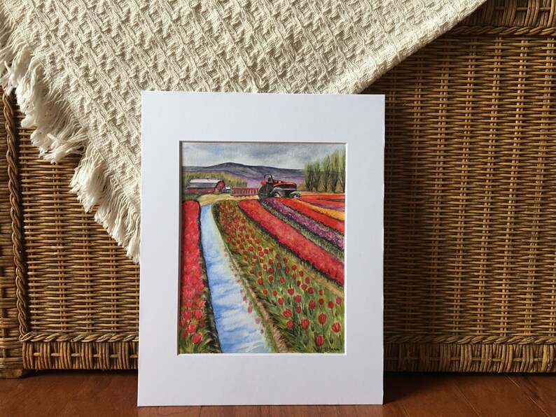 Tulip Farm Watercolor