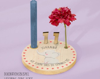 Birthday wreath personalized motif 15 elephant