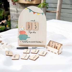 Countdown für verschiedene Anlässe, Countdowntafel, Countdownkalender, personalisiert, Motiv Tiere