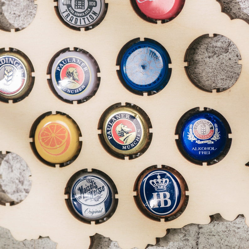 Beer map - Wooden map of Germany gift for beer lovers - customizable image 2