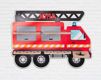 Tonieregal - camion de pompiers - personnalisable