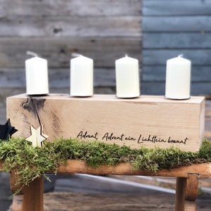 Advent wreath wood, Advent beams, oak