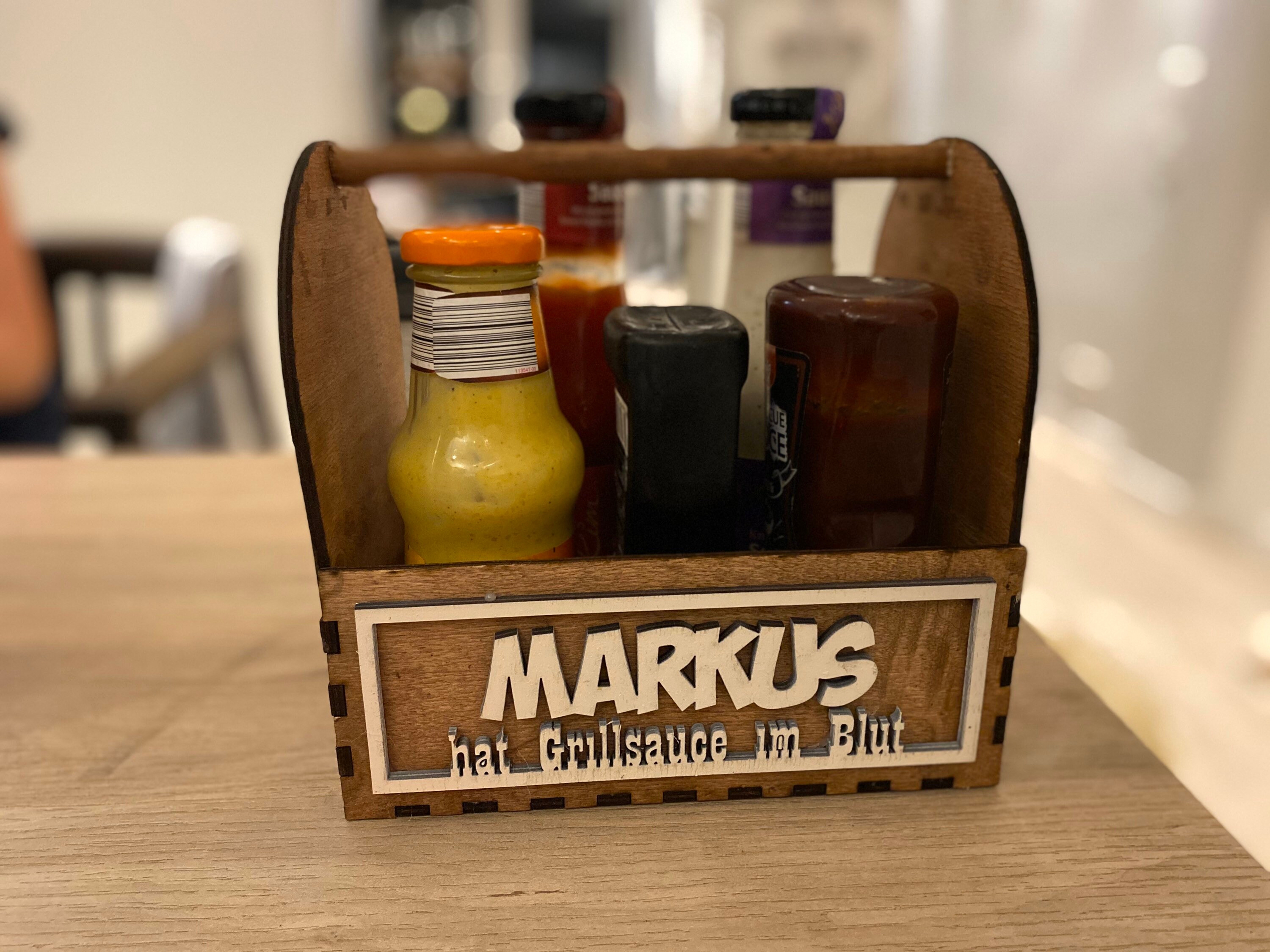 Carriers for barbecue sauces / bottles customizable Etsy