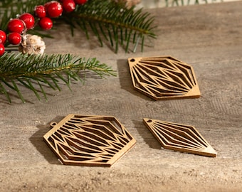 Christbaumschmuck Holz 6, 12 oder 24 Stück , Weihnachtsschmuck, Baumschmuck Weihnachten, Hänger