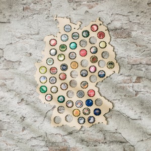 Beer map - Wooden map of Germany gift for beer lovers - customizable image 3