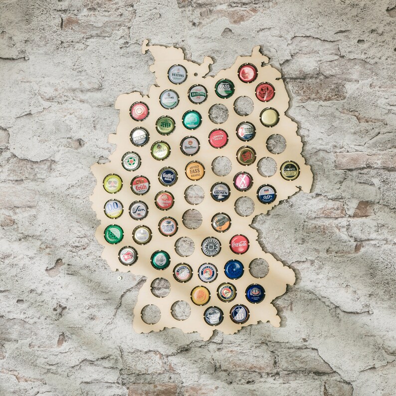 Beer map - Wooden map of Germany gift for beer lovers - customizable image 3