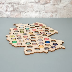 Beer map - Wooden map of Germany gift for beer lovers - customizable image 5