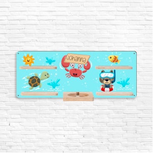 Tonie shelf - underwater world - customizable - children&#39;s room shelf for Tonie figures with your desired name