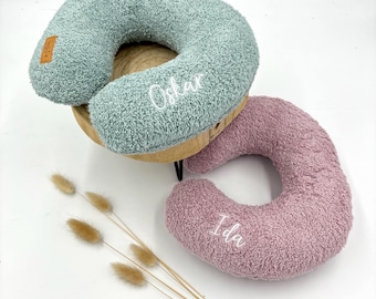 Nackenkissen Frottee mit Namen, 20 versch. Farben