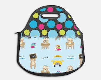 Diy Back To School Sloths 0112 Lunch Tote Print | Sublimation Design | Lunch Tote | Lunch Bag | Lunch Box Png | Digital Download ONLY