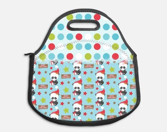 Diy Christmas Pandas 0108 Lunch Tote Print | Sublimation Design | Lunch Tote | Lunch Bag | Lunch Box Png | Digital Download ONLY