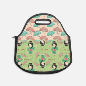 Diy Geisha Girls Lunch Tote Print | Sublimation Design | Lunch Tote Png | Lunch Bag Png | Lunch Box Png | Digital Download ONLY