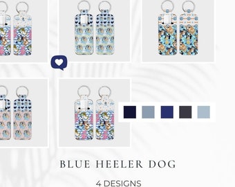 Diy Inspired Blue Heeler Dog Chapstick Lip Balm Holder Keychain Print | Sublimation Design | Sublimation Png | Digital Download ONLY