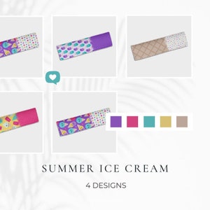 Diy Summer Ice Cream Ice Pop Sleeve Bundle Simple Holder Print | Sublimation Design | Popsicle Holder | Digital Download ONLY