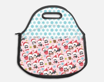 Diy Christmas Pandas 0412 Lunch Tote Print | Sublimation Design | Lunch Tote | Lunch Bag | Lunch Box Png | Digital Download ONLY