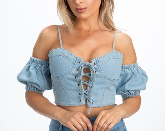 sexy jean tops