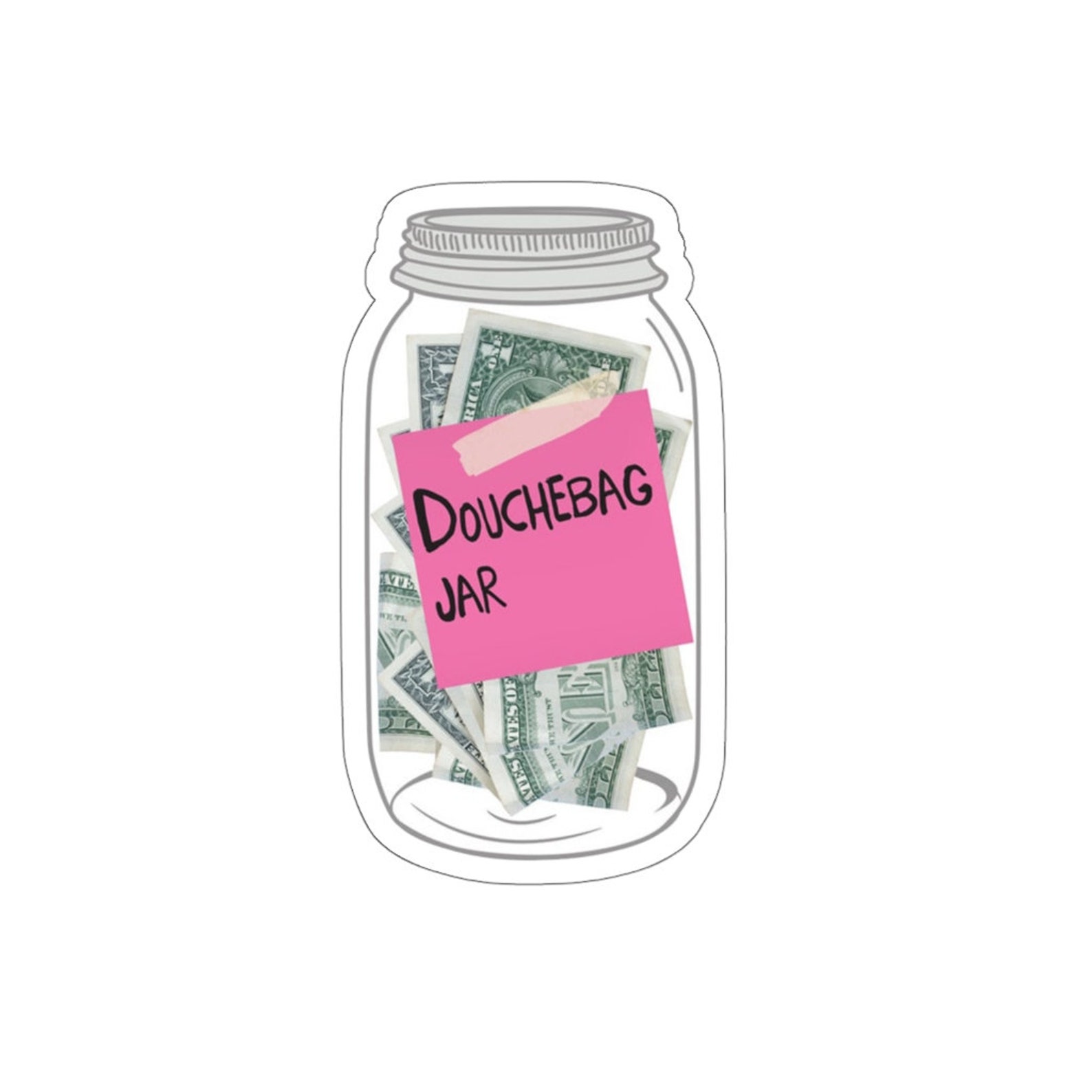 New Girl Nick Sticker Douchebag Jar New Girl TV Show Etsy
