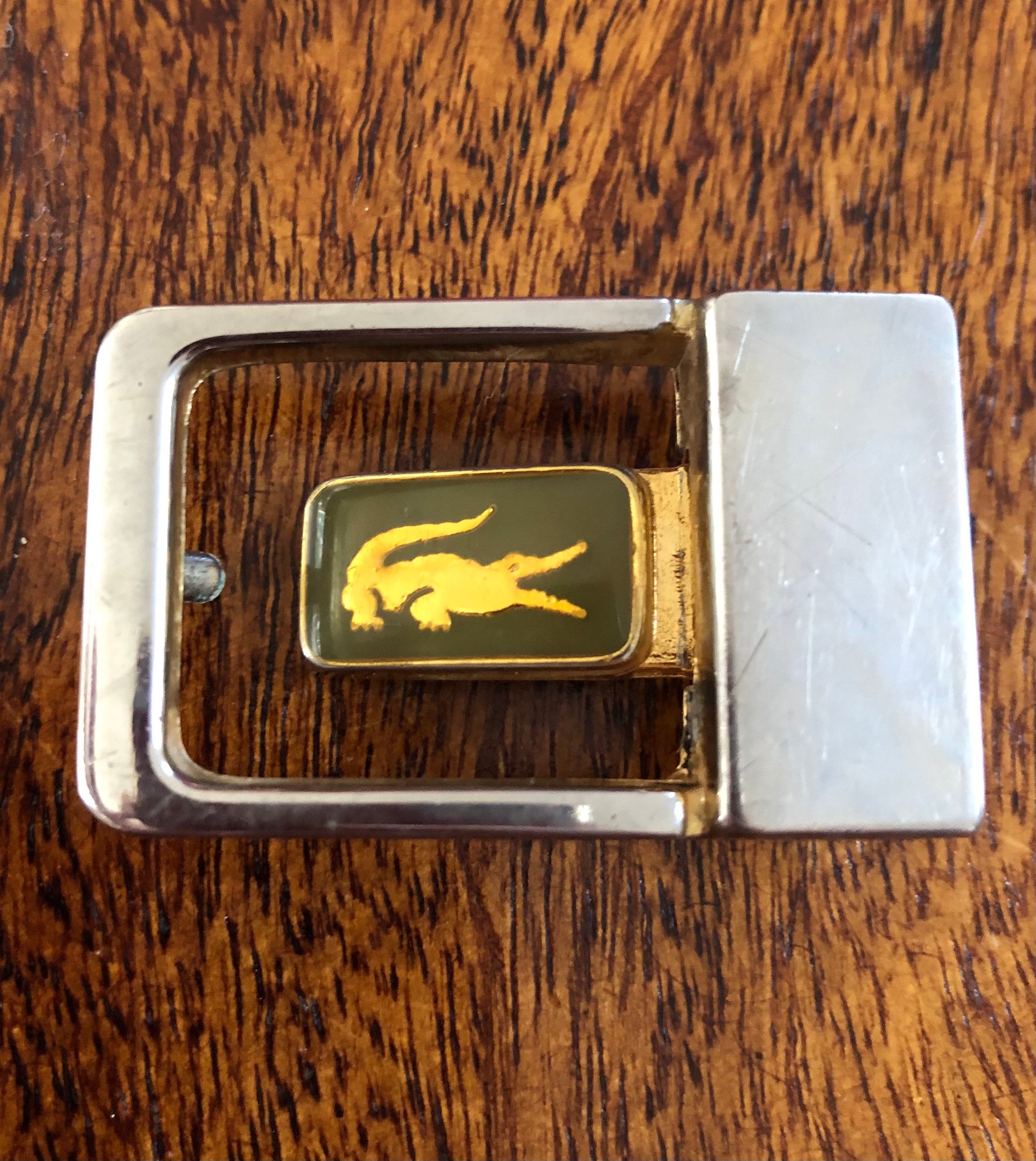 Lacoste Metal Belt Buckle Vintage Genuine Enamel Logo -