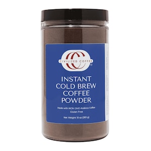 Instant Cold Brew Coffee Granules Non-GMO (10 oz Jar)