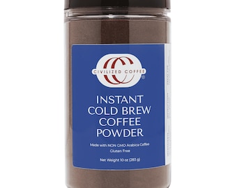 Granulés de café instantanés pour infusion à froid sans OGM (pot de 10 oz)