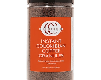 Instant Coffee Granules, Arabica Coffee Non-GMO, (9 oz)