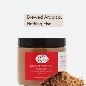 Polvo de espresso para hornear y batidos (sin OMG) 1.75 oz imagen 6