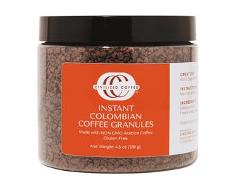 Civilized Coffee Instant Colombian Coffee Granules (4.5 oz)