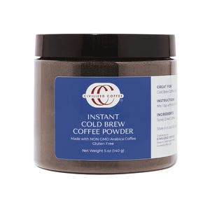 Instant Cold Brew Coffee Granules Non-GMO (5 oz Jar)