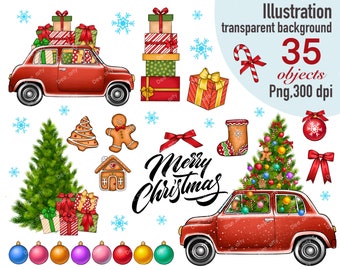 Christmas clipart, Winter clipart, New year clipart, Xmas clipart, Christmas stickers, Xmas planner clipart, Xmas elements, Planner stickers