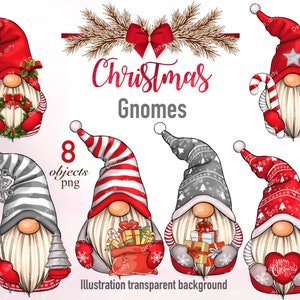 Christmas gnomes png, Gnome design, Christmas Gnomes Clipart, Gnomes Sublimation, Winter Clipart, Scandinavian gnomes, Planner Stickers