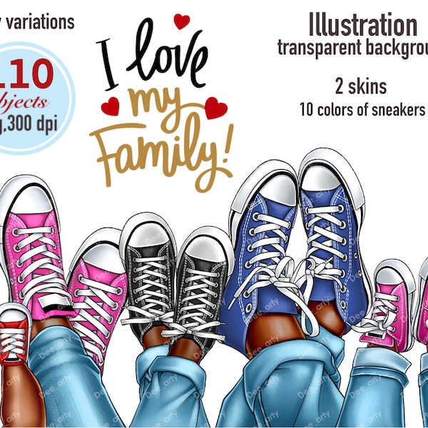Family shoes clipart, Family legs png, Family look clipart, Mom Dad Son Daughter Baby clipart, Sneakers clipart, Woman clipart, Fathers day