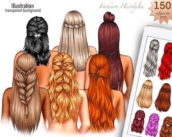 Femme coiffure naturelle clipart, clipart famille, cheveux bouclés, coiffures Afro, Fashion Girls clipart, coiffures personnalisées png, coiffure ondulée