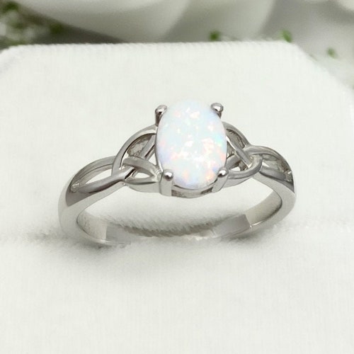 Oval White Fire Opal Engagement Ring White Fire Opal Sterling | Etsy