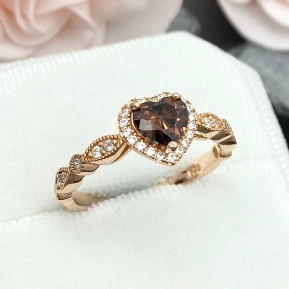 Simulated chocolate diamond rings sale