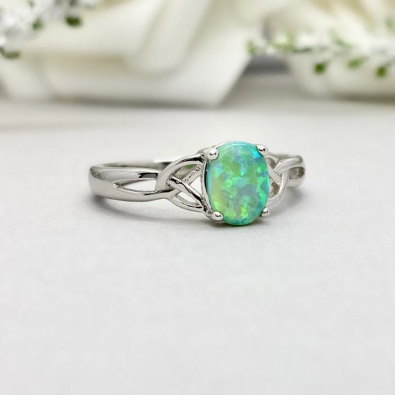 Opal celtic ring deals
