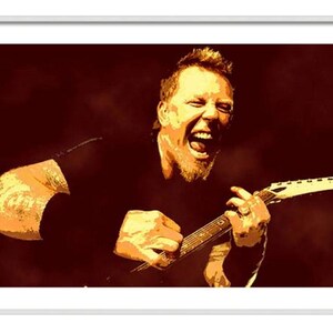 James Hetfield Metallica Heavy Metal Band Portrait Malerei Etsy