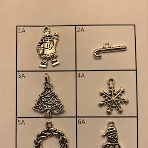 36 Assorted Charms: Silver pewter, Set 1