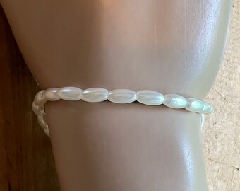 Ivory Pearl bead anklet or bracelet