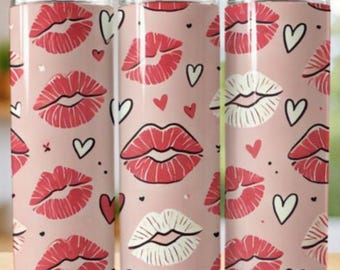 Hearts & Lips 20 ounce  Tumbler