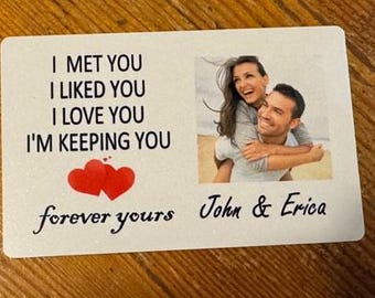 Forever Yours sentimental wallet card