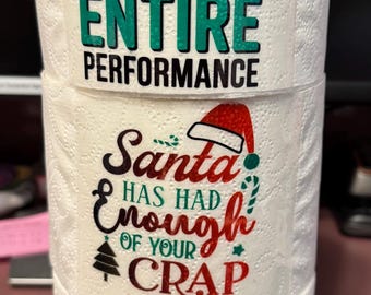 Christmas gag toilet paper roll