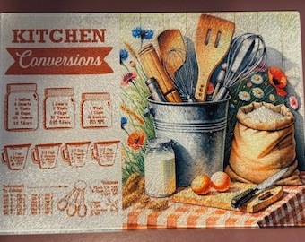 Kitchen Conversions cutting board / tempered glass