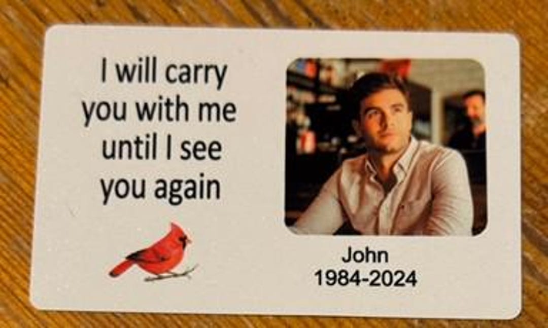 I Will Carry You With Me Sentimental Wallet Card - Etsy